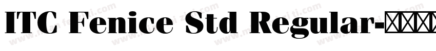 ITC Fenice Std Regular字体转换